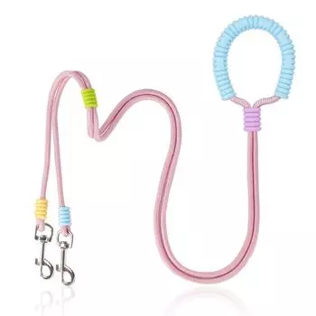1/2 шт легкий поводок для собак с двойной ручкой поводок для собак с защитой от потери удлиняющий поводок для домашних животных толстый поводок для домашних животных двойной трос для тяги домашних животных