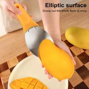 1/2 шт., ломтерезка для манго, нож для очистки овощей, нержавеющая сталь, инструмент для подготовки манго, сепаратор кожуры и сердцевины, нескользящая ручка, кухонная машина для приготовления фруктовых салатов, арбуз 1pc