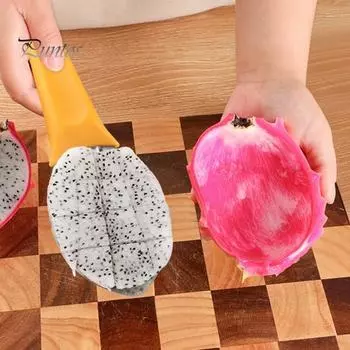 1/2 шт., ломтерезка для манго, нож для очистки овощей, нержавеющая сталь, инструмент для подготовки манго, сепаратор кожуры и сердцевины, нескользящая ручка, кухонная машина для приготовления фруктовых салатов, арбуз 1pc