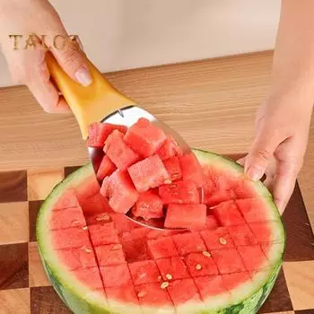 1/2 шт., ломтерезка для манго, нож для очистки овощей, нержавеющая сталь, инструмент для подготовки манго, сепаратор кожуры и сердцевины, нескользящая ручка, кухонная машина для приготовления фруктовых салатов, арбуз 1pc