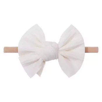 1/2 шт./лот Повязка на голову для новорожденного с бантами, нейлоновая повязка на голову для девочки, эластичные мягкие резинки для волос для детей, детские аксессуары для волос 1Pcs