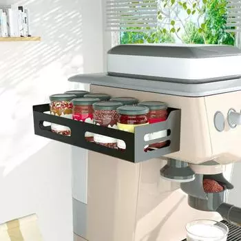 1/2 шт. Магнитная полка для хранения специй для двери холодильника. Сильный магнит, не требует сверления, противоскользящая, отлично выдерживает нагрузку, подходит для кухни, микроволновой печи S