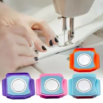 1/2 шт. Магнитный направляющий шов для швейной машины со шкалой Многофункциональный швейный направляющий инструмент для подрубания края Универсальные аксессуары для швейной машины 1pc оранжевый