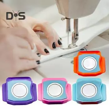 1/2 шт. Магнитный направляющий шов для швейной машины со шкалой Многофункциональный швейный направляющий инструмент для подрубания края Универсальные аксессуары для швейной машины 1pc розовый