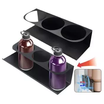 1/2 шт. Магнитный органайзер для бутылок с водой, держатель для стакана, прочная конструкция, устойчивая к ржавчине, 3 слота для холодильника 1pc
