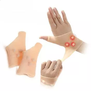 1/2 шт. магнитный силиконовый гелевый бандаж на запястье, поддержка перчаток, защита рабочих видов спорта, уход за руками, водостойкий туннельный бандаж для запястья