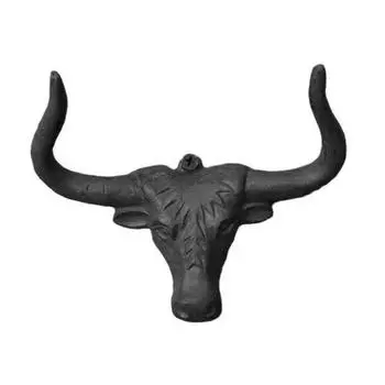1/2 шт. Металлический крючок в виде головы коровы, Винтажный чугунный держатель для ковбойской шляпы, Многоцелевой органайзер для одежды, Настенный вешалка для рогатого скота, Западный домашний декор 1pc