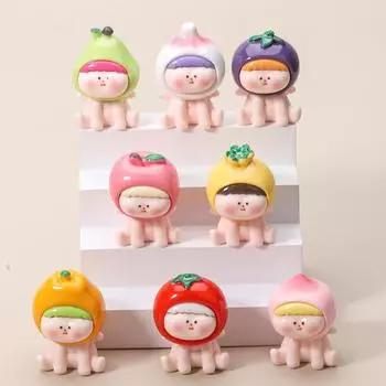 1/2 шт. Милая кукла-фруктовый ангел Лилит, украшение из смолы для автомобиля, микро-ландшафтные фигурки, аксессуары для самостоятельного изготовления, домашний декор, кукольный домик, игрушка, подарок для ребенка 1 PCS