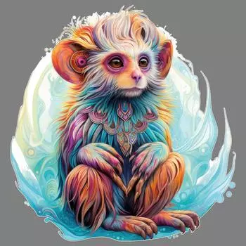 1/2 шт., милая макака, теплопередающая нашивка, красочная обезьяна, поделки с животными, одежда, термонаклейка, для толстовок, тканевые игрушки, толстовки