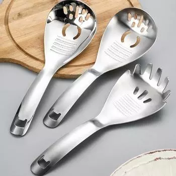 1/2 шт. многофункциональная кухонная ложка для измельчения чеснока из нержавеющей стали, ложка для пасты, спагетти, фильтр, терка для имбиря, открывалка для бутылок Sets