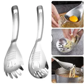 1/2 шт. многофункциональная кухонная ложка для измельчения чеснока из нержавеющей стали, эффективная фильтрующая терка для имбиря, открывалка для бутылок, сепаратор для яиц Sets