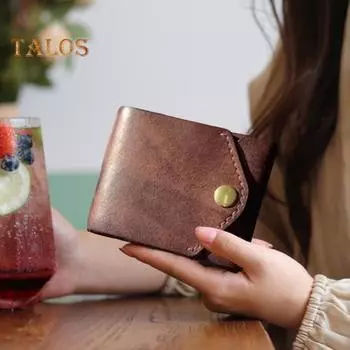 1/2 шт. Многофункциональный компактный кошелек водонепроницаемый портативный из искусственной кожи тонкий держатель для кредитных карт ретро минималистский кнопка для мужчин и женщин передний карман 1pc