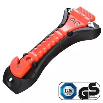 1/2 шт. молоток для выживания, кемпинг, вождение, автомобиль, резак для ремня безопасности, 2-в-1, аварийный пробойник для оконного стекла, спасательные инструменты зелёный