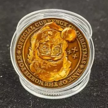 1/2 шт. Монета Санта-Клауса Один Полярный Пенни Резная Рождественская Металлическая Медаль Памятный Медальон 2pcs