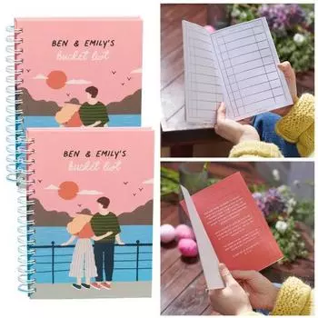 1/2 шт. Мотивационный блокнот со списком желаний, утолщенная чернильно-устойчивая бумага, журнал для пар со списком желаний 1pc