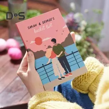 1/2 шт. Мотивационный блокнот со списком желаний, утолщенная чернильно-устойчивая бумага, журнал для пар со списком желаний 1pc