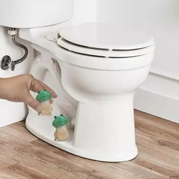 1/2 шт. мультяшная зеленая керамическая лягушка, крышки для туалетных болтов, простая установка, декор в виде животных, украшение для ванной комнаты 1pc