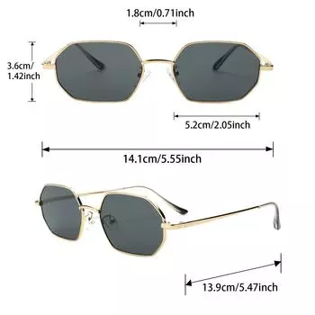 1/2 шт. Мужские классические геометрические металлические оправы в винтажном стиле для музыкального фестиваля холодный серый