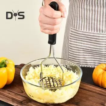 1/2 шт. Набор для толкушки картофеля из нержавеющей стали, профессиональный интегрированный картофеледавильный пресс с сотовым дизайном, кухонная утварь для овощей, фруктов, дыни B