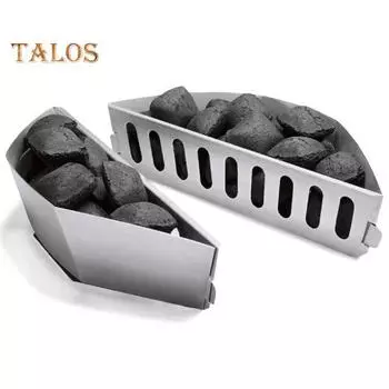 1/2 шт. набор корзин для угля, держатели для гриля для барбекю для равномерного распределения тепла, аксессуары для гриля для походов на открытом воздухе 0.6mm 1pc