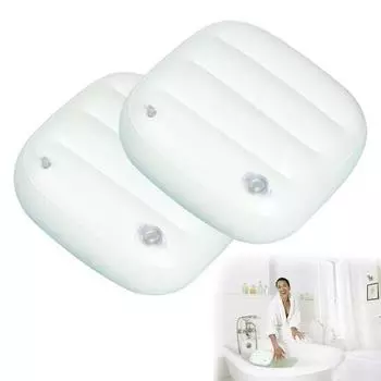 1/2 шт. надувное сиденье для гидромассажной ванны, устойчивое к царапинам, эргономичная поддержка осанки, подушка для ванны, простое в использовании сиденье-бустер, портативные аксессуары для гидромассажной ванны 1pc белый