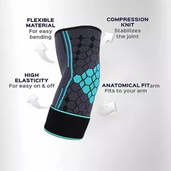 1/2 шт., наколенник, регулируемый рукав для занятий спортом на открытом воздухе, велоспорта, тренажерного зала, налокотник, бандаж для тендинита, артрита, облегчение боли S