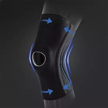 1/2 шт. наколенник с компрессионным рукавом для мужчин, женщин с губчатыми подушечками надколенника и боковыми стабилизаторами, облегчение боли в суставах при артрите S