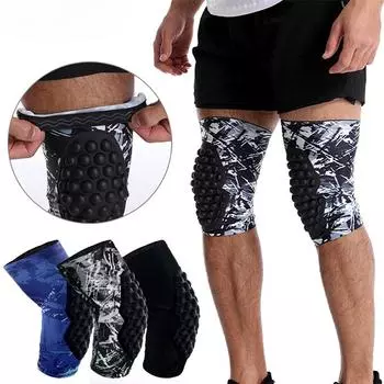 1/2 шт. наколенники, компрессионные рукава для ног для баскетбола, волейбола, футбола, противоскользящие наколенники, молодежные, взрослые M