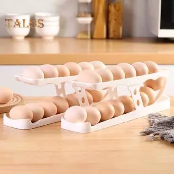 1/2 шт., направляющая для холодильника, картонная коробка для яиц, двухъярусная автоматическая прокатка, органайзер для яиц большой емкости, боковая дверь холодильника, диспенсер для яиц, картонная закусочная 1pc