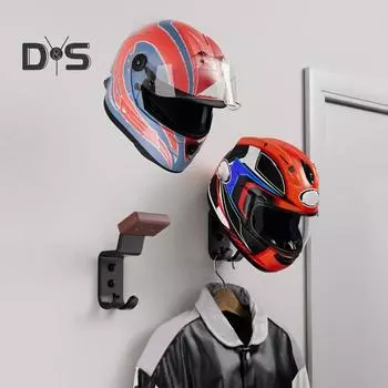 1/2 шт. настенная стойка для шлема мотоцикла с двойным крючком прочная конструкция простая установка держатель для шлема дисплей стенд 1pc