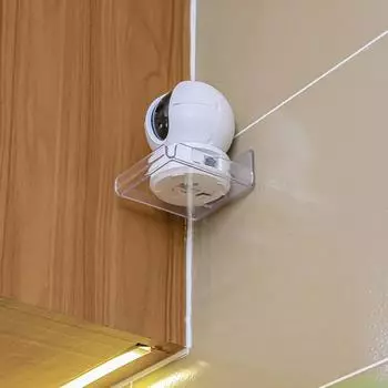 1/2 шт. настенные полки акриловые стеллажи для хранения небольшие прозрачные полки для показа выступов самоклеящиеся подвесные полки для камеры наблюдения 1PC