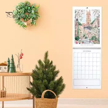 1/2 шт. настенный календарь 2025 года на 12 месяцев, календарь путешествий, настенный ежемесячный планировщик для домашнего офиса, организация расписания 1pc