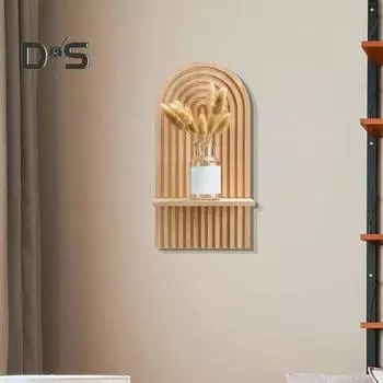 1/2 шт. настенный стеллаж для хранения в стиле бохо, прочный несущий ретро-арочный дизайн, простая установка настенных полок, плавающие полки 1pc Single Layer