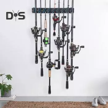 1/2 шт. настенный вертикальный держатель для удочки прочный несущий простой монтаж держатель для удочки органайзер для хранения 1pc