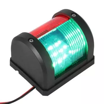 1/2 шт., навигационный фонарь для лодки, красный, зеленый, светодиодный, двухцветный, парусный, сигнальный, предупреждающий индикатор для яхтенного морского оборудования 12 В 24 В