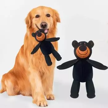 1/2 шт. Неразрушимая игрушка для собак-медведей, интерактивная пищащая мягкая игрушка-медведь, щенок, небьющаяся жевательная игрушка для агрессивных жевателей 1pc