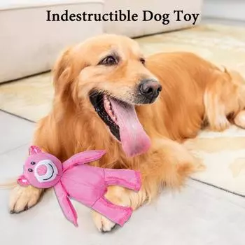 1/2 шт. Неразрушимая игрушка для собак-медведей Неразрушимая игрушка для жевания собак-медведей для агрессивных жевателей интерактивная пищащая 1pc