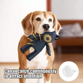 1/2 шт. Неразрушимая игрушка для собак-медведей для агрессивных жевателей, пищащая игрушка для собак-медведей, интерактивная плюшевая игрушка для жевания 1pc