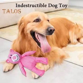 1/2 шт. Неразрушимая игрушка для собак-медведей Неразрушимая игрушка для жевания собак-медведей для агрессивных жевателей Интерактивный пищащий плюшевый медведь для крупных пород 1pc