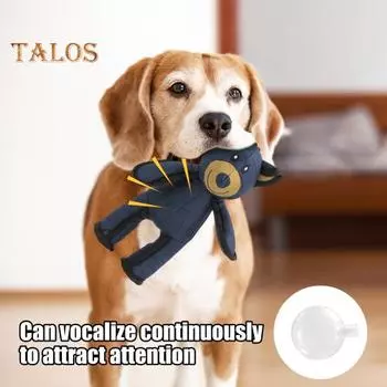 1/2 шт. Неразрушимая игрушка для собак-медведей для агрессивных любителей жевать, пищащая игрушка для собак-медведей, интерактивная плюшевая игрушка для жевания для собак крупных пород 1pc