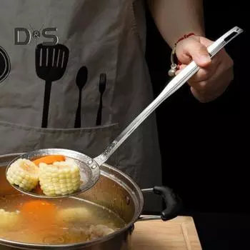 1/2 шт. Нержавеющая сталь мелкоячеистый дуршлаг ложка сито масляный фильтр пищевое сито с ручкой очень мелкоячеистое сито кухонный гаджет для супов и S