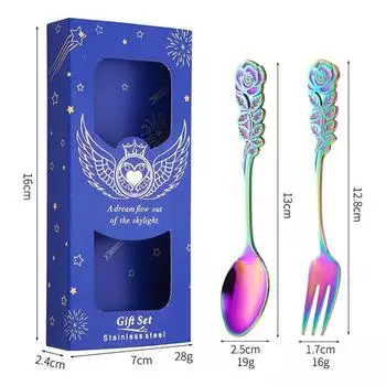 1/2 шт. Нержавеющая сталь розовая ручка ложка для салата вилка бытовые десертные вилки мини-набор вилок для закусок торт салат столовые приборы вилки