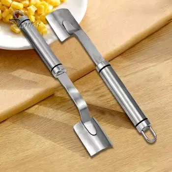 1/2 шт., нож для чистки кукурузных початков из нержавеющей стали, инструмент для резки кукурузы для домашней кухни, ресторана, шеф-повара, кухонный гаджет для быстрого удаления кукурузы для салатов, буррито 1pc