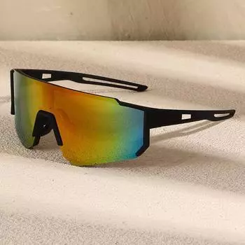 1/2 шт. Охватывающие зеркальные отражающие классические очки для защиты глаз для кемпинга на открытом воздухе чёрный