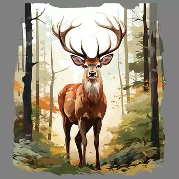 1/2 шт., олень в лесу, теплопередающая нашивка, животное, олень, ель, картина, виниловая железная наклейка, для сумок, пижамных юбок