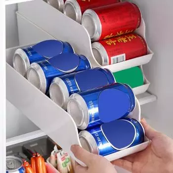 1/2 шт. Органайзер для банок из-под газировки на холодильник, большая емкость, гладкие края, без заусенцев, многоцелевой ящик для хранения напитков на столешнице 1pc