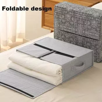 1/2 шт. Органайзер для хранения с прочной ручкой, застежкой-липучкой, большой вместимостью, складной набор простыней, органайзер с этикеткой 1pc темно-серого