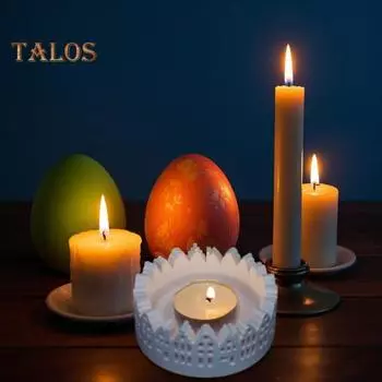 1/2 шт. Пасхальный кролик подсвечник форма ручной работы эпоксидная смола литейная силиконовая форма DIY ремесла кролик подставка для свечей орнамент изготовление формы B