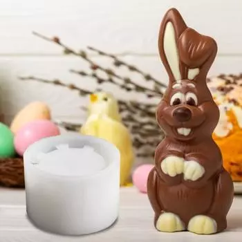 1/2 шт. Пасхальный кролик подсвечник форма ручной работы эпоксидная смола литейная силиконовая форма DIY ремесла кролик подставка для свечей орнамент изготовление формы B