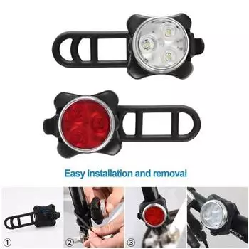 1/2 шт. перезаряжаемый задний фонарь для велосипеда с ремешком 40 люмен сверхяркий водонепроницаемый MTB шоссейный горный велосипед ночной езды велосипед предупреждение безопасности светодиодный задний белый